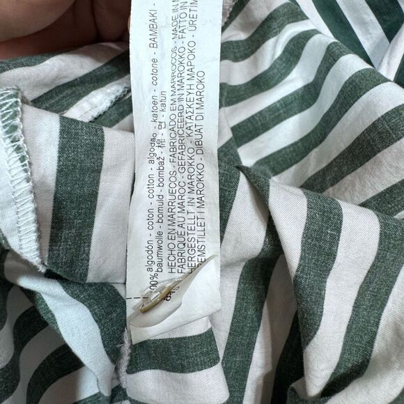 Zara Green and White Striped Shirt Tunic Style Dress xs‎ - Picture 11 of 12